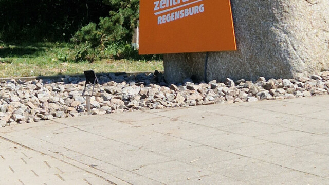 Kletterhalle DAV Regensburg Eingang Schild DAV