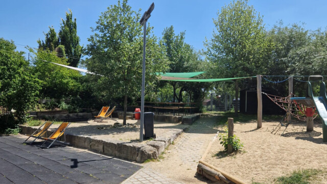 Kletterhalle DAV Regensburg Spielplatz und Rollizugang