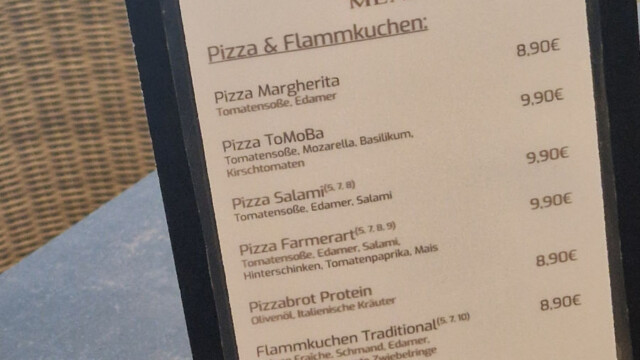 Ketterhalle Deggendorf Bistro-Speisekarte