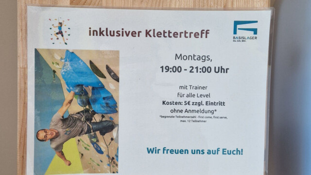 Inklusiver Klettertreff - Montag im Basislager Bad Aibling